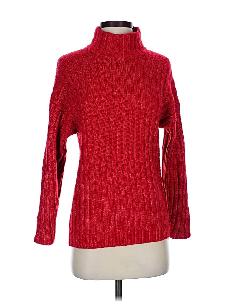 Pre-owned Time And Tru Turtleneck Sweater In Red