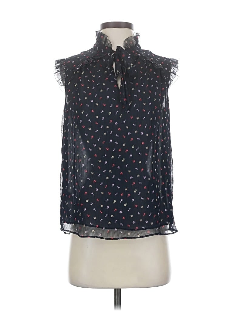 Pre-owned Ann Taylor Sleeveless Blouse In Black