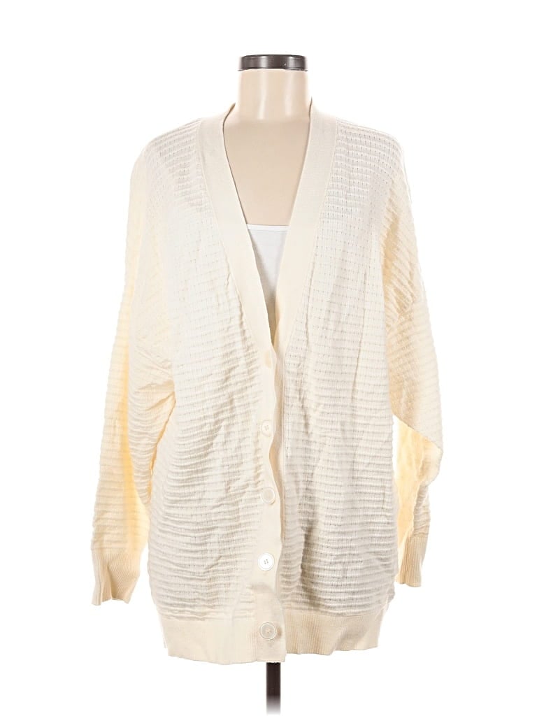 Pre-owned Express Cardigan Sweater In White