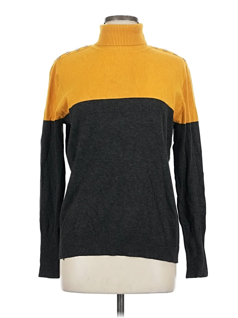 Pre-owned Joseph A Turtleneck Sweater In Yellow
