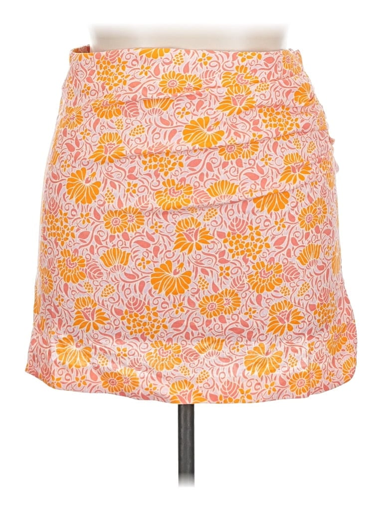 Zara Casual Skirt In Orange