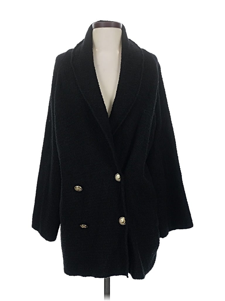 Pre-owned Massimo Dutti Coat In Black