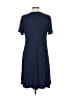 Unbranded Solid Blue Casual Dress Size L - photo 2