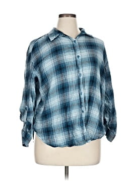 Gloria Vanderbilt 3/4 Sleeve Button Down Shirt