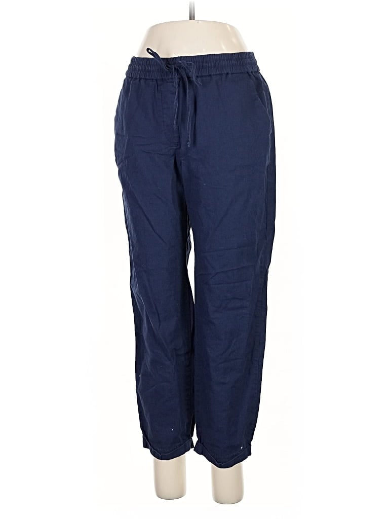 Pre-owned J.crew Factory Store Linen Pants In Blue