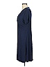 Unbranded Solid Blue Casual Dress Size L - photo 5