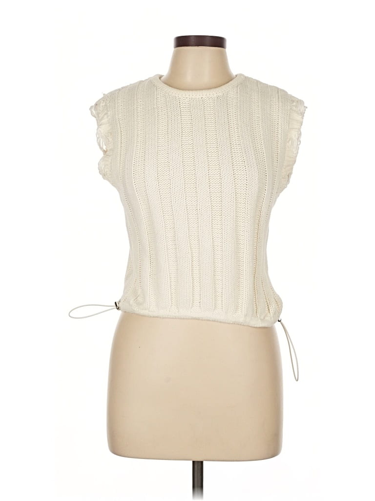 Pre-owned Zara Pullover Sweater In White