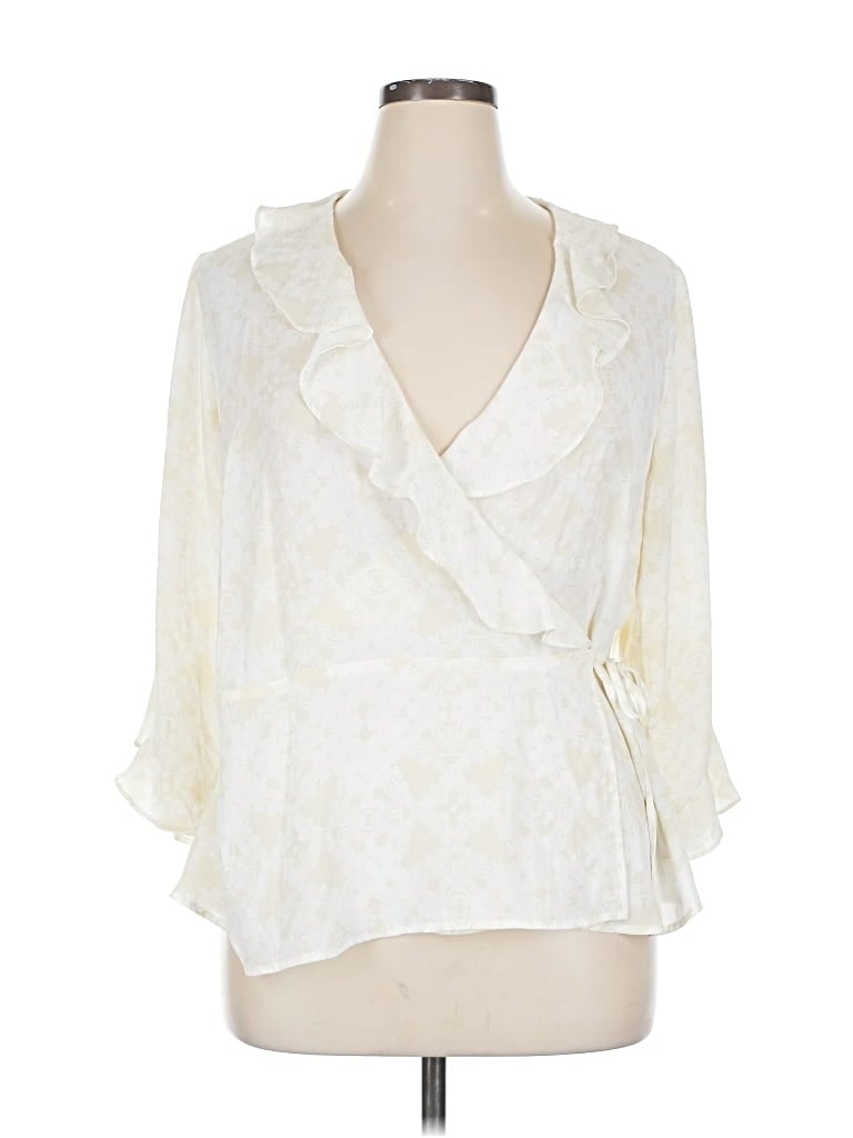 Pre-owned Worthington 3/4 Sleeve Blouse In White