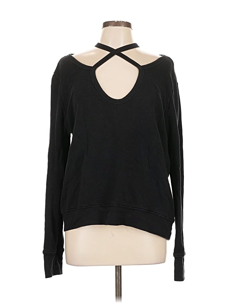 Pre-owned Pam & Gela Pullover Sweater In Black