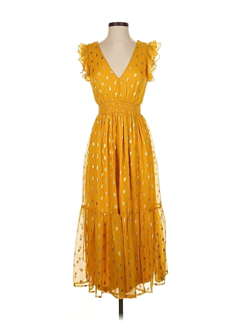 Pre-owned Lulus Cocktail Dress In Yellow