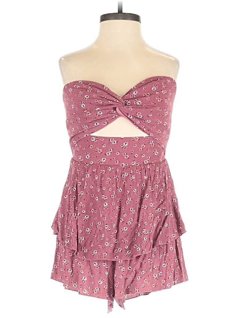 Pre-owned Altar'd State Romper In Burgundy