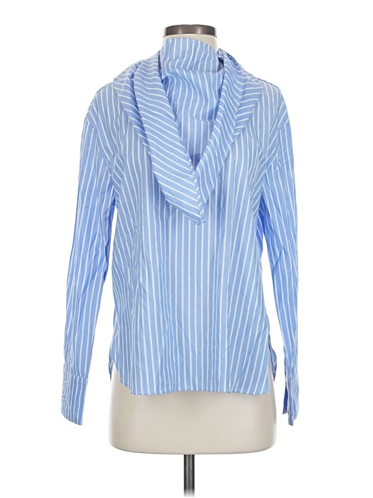 Pre-owned Mng Long Sleeve Blouse In Blue