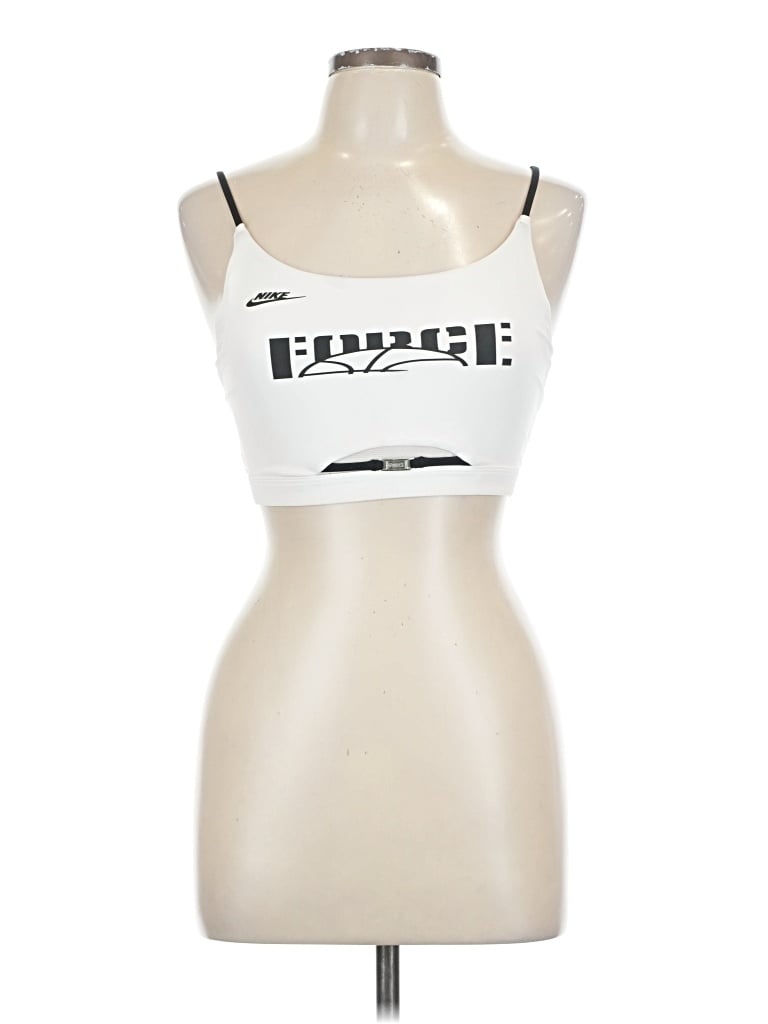Pre-owned Nike Tank Top White Strapless Neckline Tops