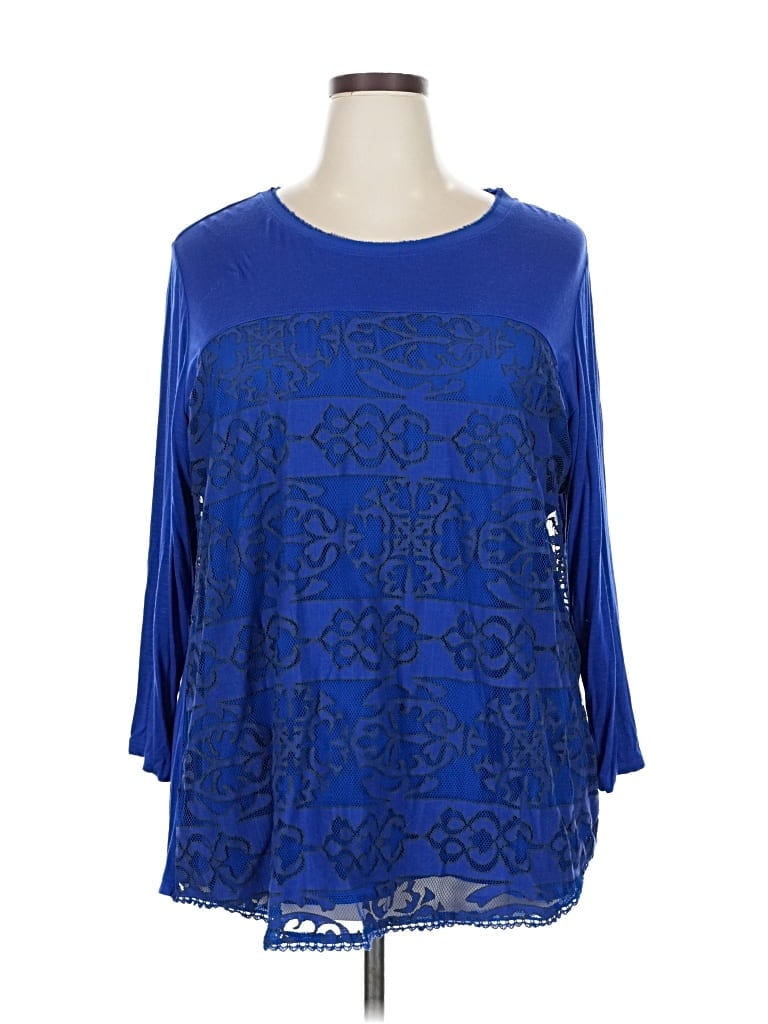 Pre-owned Westbound 3/4 Sleeve T-shirt In Blue