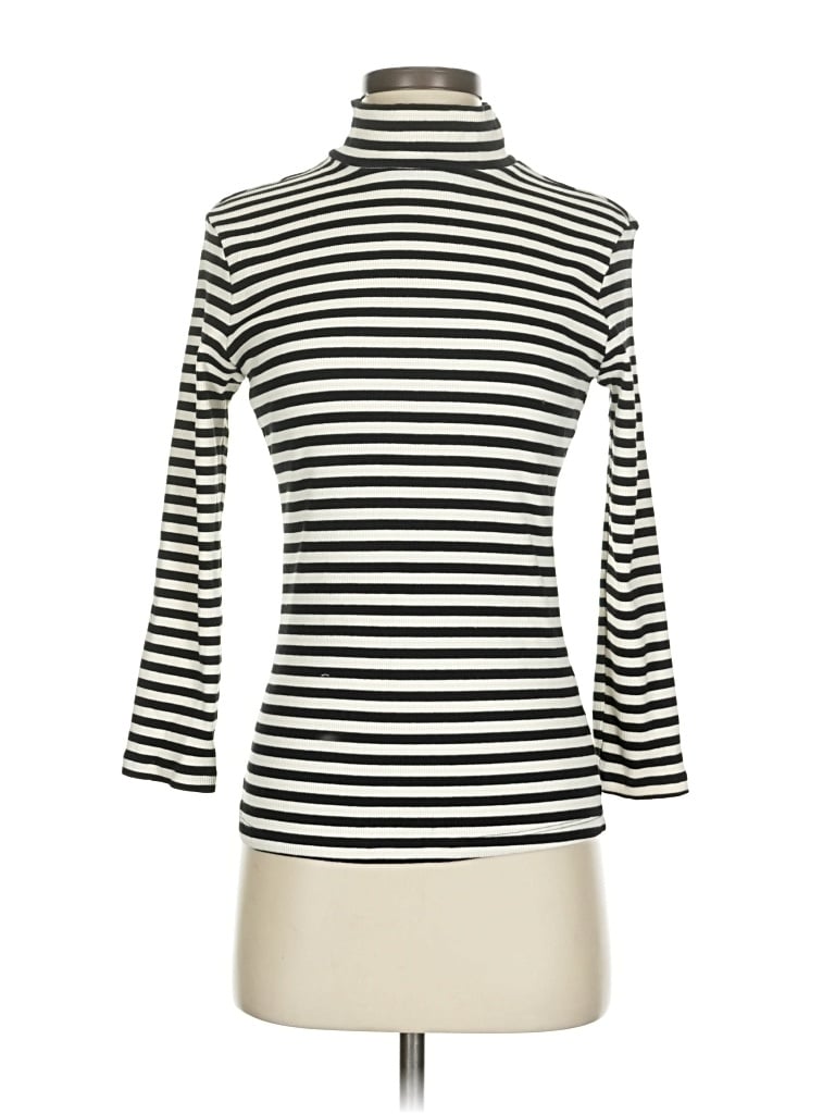 Pre-owned Isaac Mizrahi Long Sleeve Turtleneck In White