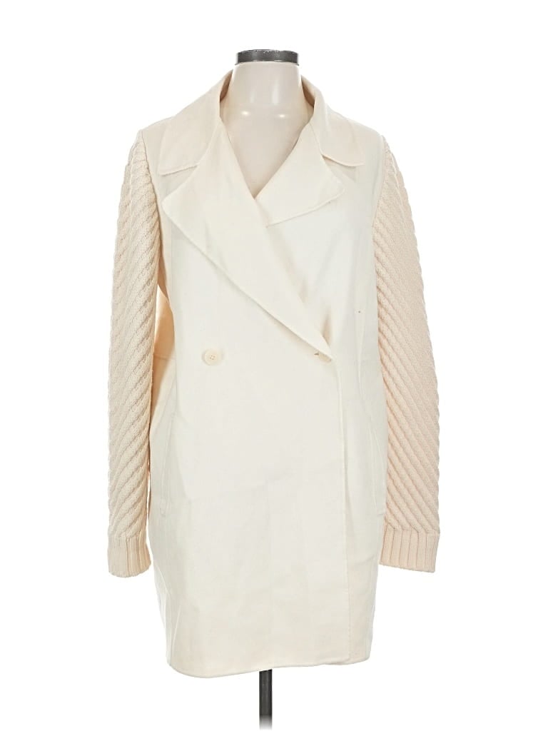 Pre-owned Vince Wool Coat In White