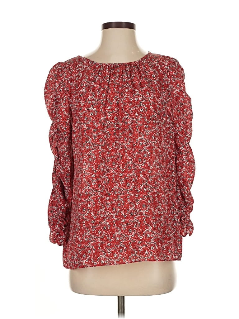 Pre-owned Max Studio 3/4 Sleeve T-shirt In Red