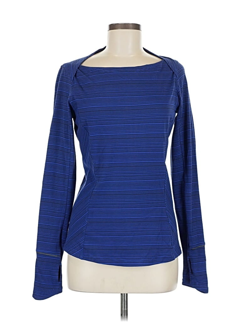 Pre-owned Lululemon Athletica Long Sleeve T-shirt In Blue