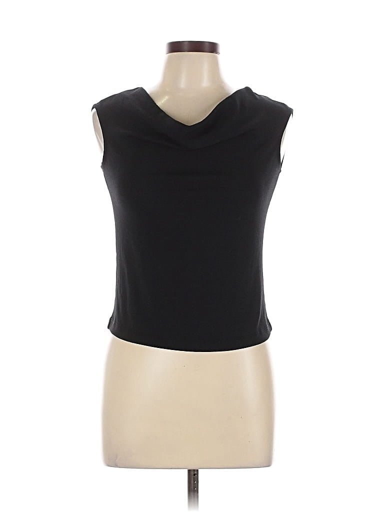 Pre-owned Mng Sleeveless Top Black Cowl Neck Tops