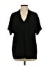 Vince. 100% Polyester Black Short Sleeve Blouse Size S - photo 1