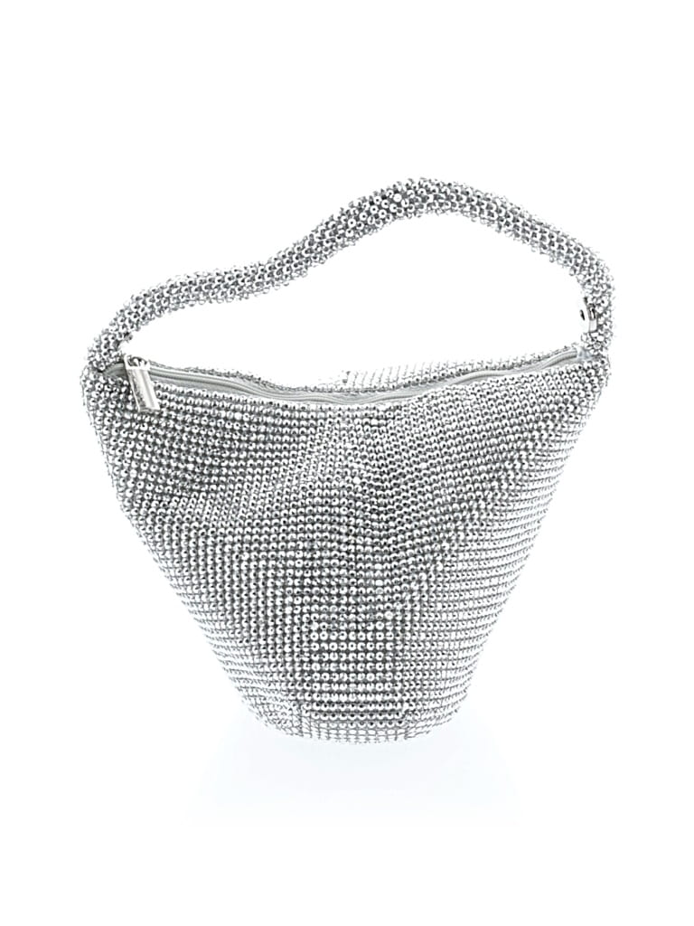 Pre-owned Jessica Mcclintock Satchel In Silver