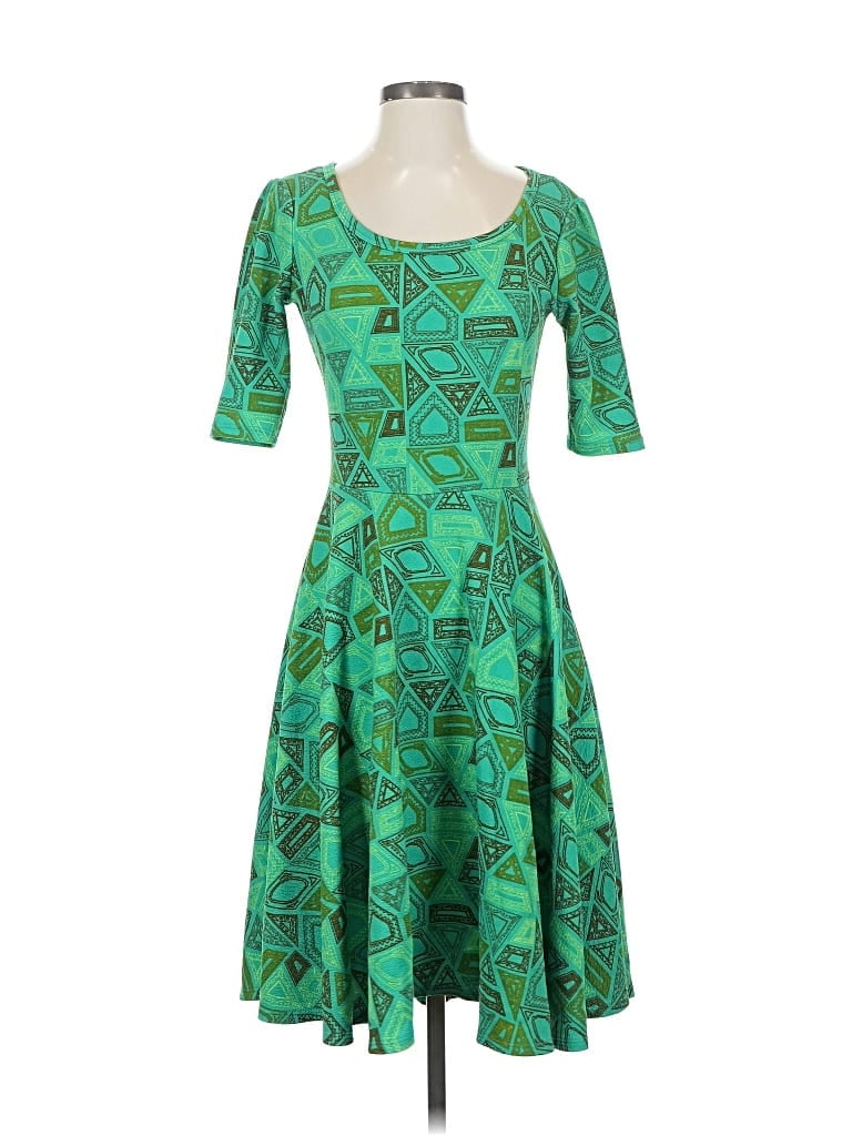Pre-owned Lularoe Cocktail Dress In Green
