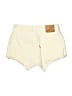 Levi's 100% Cotton Solid Ivory Denim Shorts Size 25 waist - photo 2