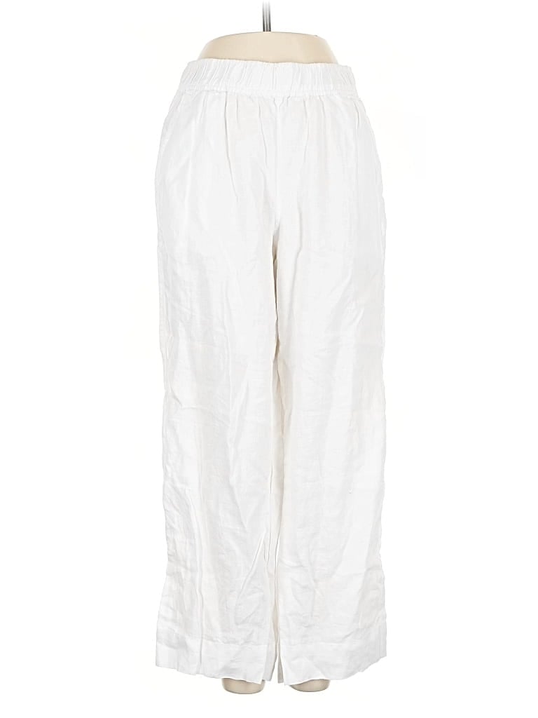 Pre-owned Tahari Linen Pants In White