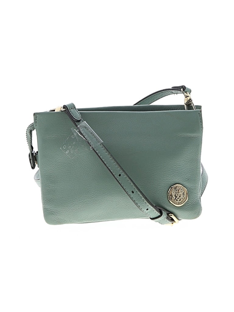 Pre-owned Vince Camuto Leather Crossbody Bag In Green