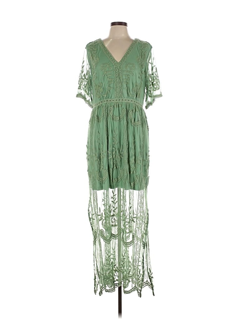Pre-owned A Beautiful Soul Cocktail Dress In Green