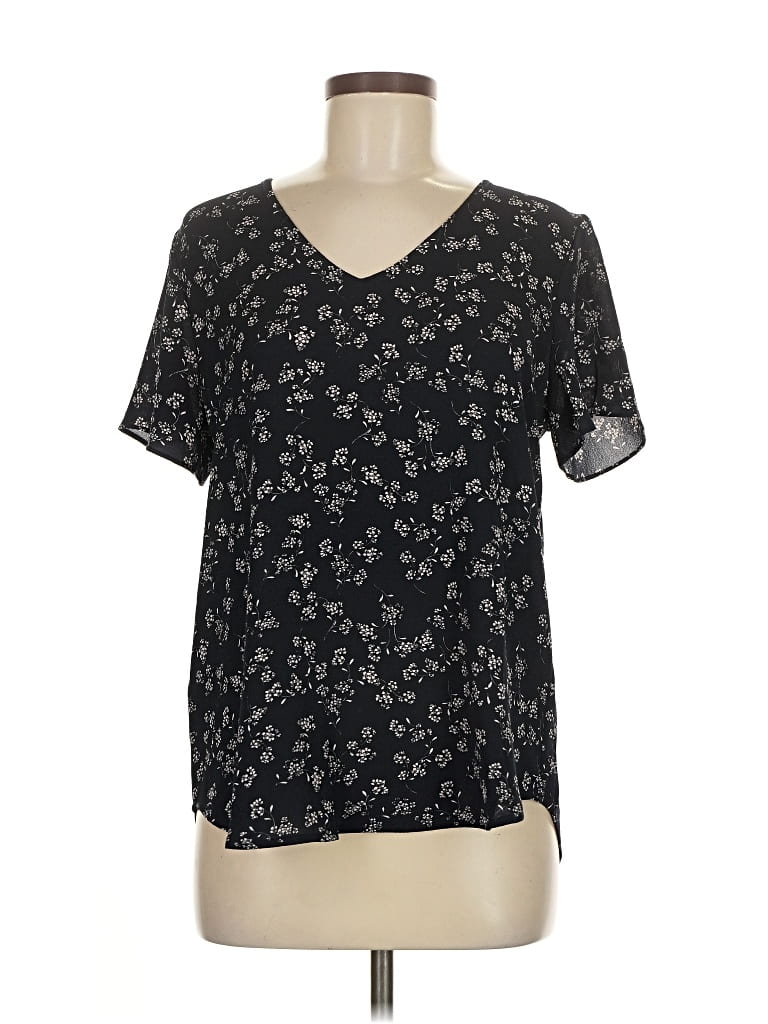 Pre-owned 41hawthorn Short Sleeve Blouse In Black