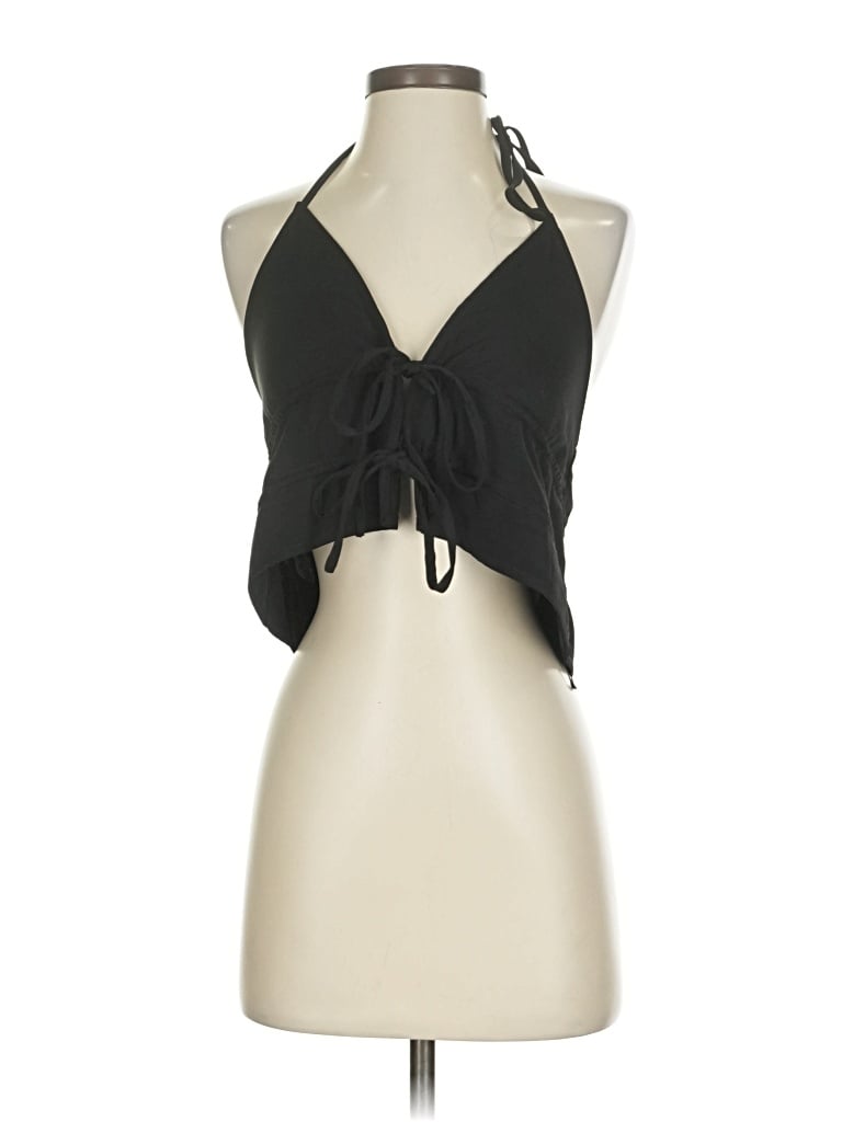 Pre-owned Superdown Tank Top Black Halter Neckline Tops