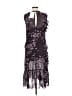 Lewit Floral Purple Cocktail Dress Size 10 - photo 2