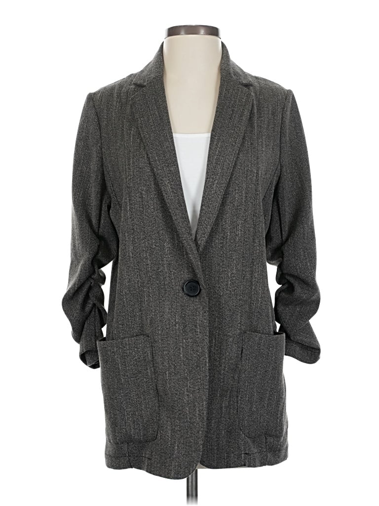Pre-owned Max Studio Blazer Jacket In Gray