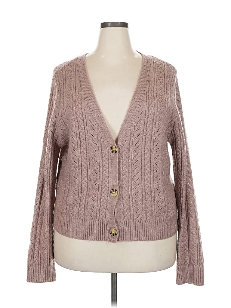 Pre-owned Love Ellie Cardigan Sweater In Brown