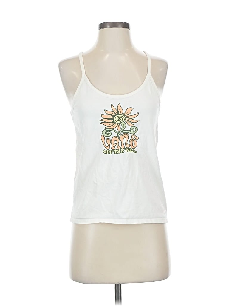 Pre-owned Vans Tank Top White Halter Neckline Tops