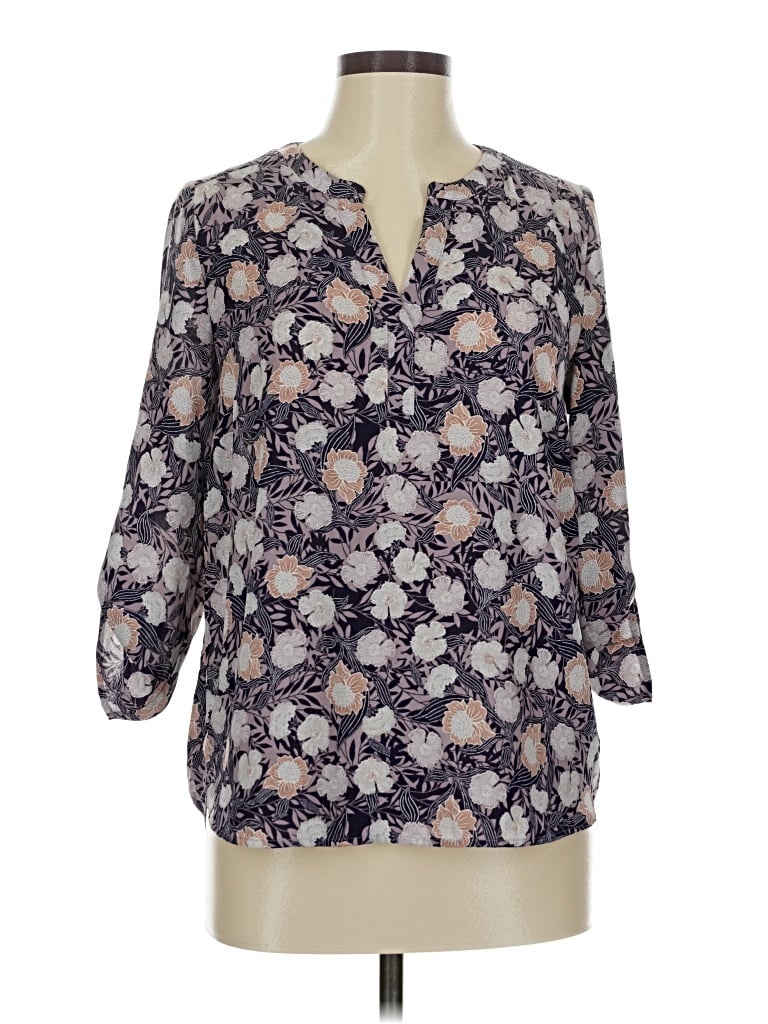 Pre-owned Daniel Rainn 3/4 Sleeve Blouse In Purple