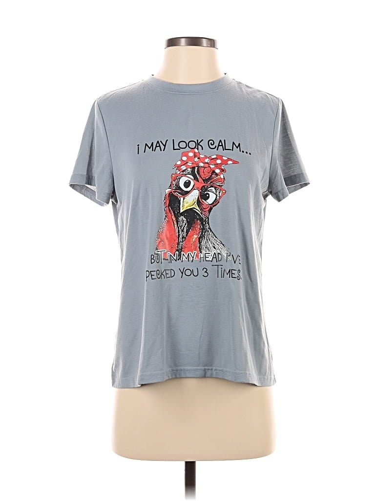 Pre-owned Unbranded Short Sleeve T-shirt In Gray