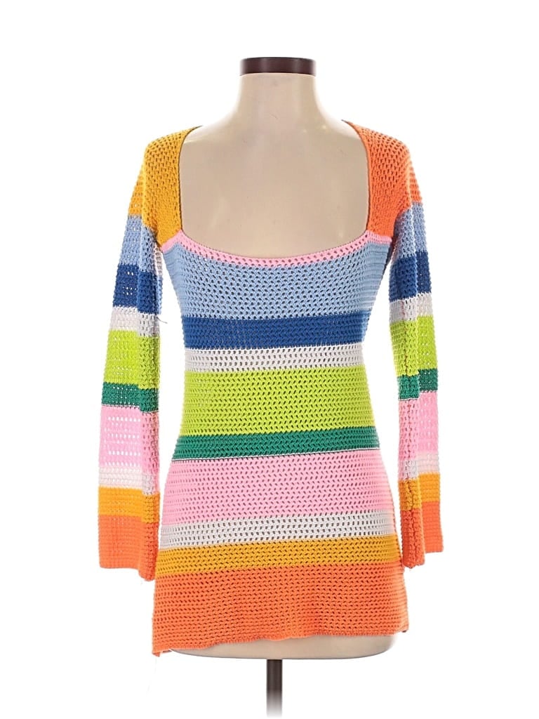 Pre-owned Unbranded Pullover Sweater In Orange