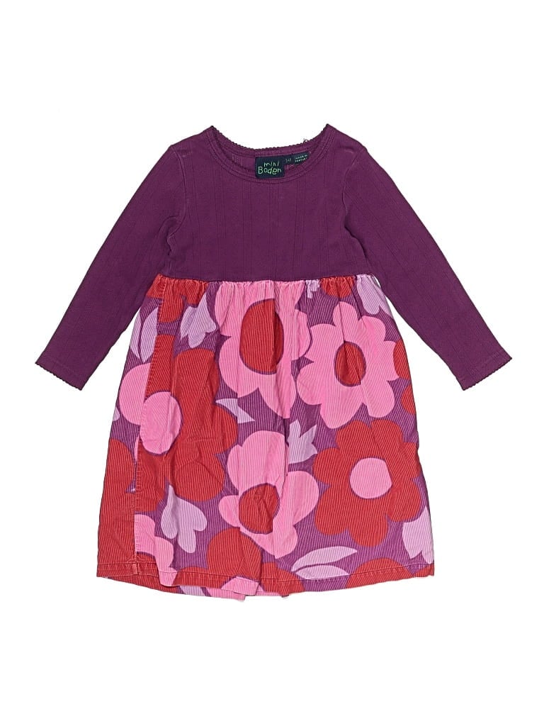 Pre-owned Mini Boden Kids' Dress In Purple