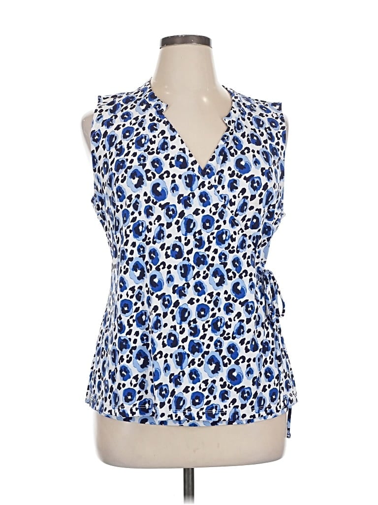 Pre-owned 41hawthorn Sleeveless Blouse In Blue