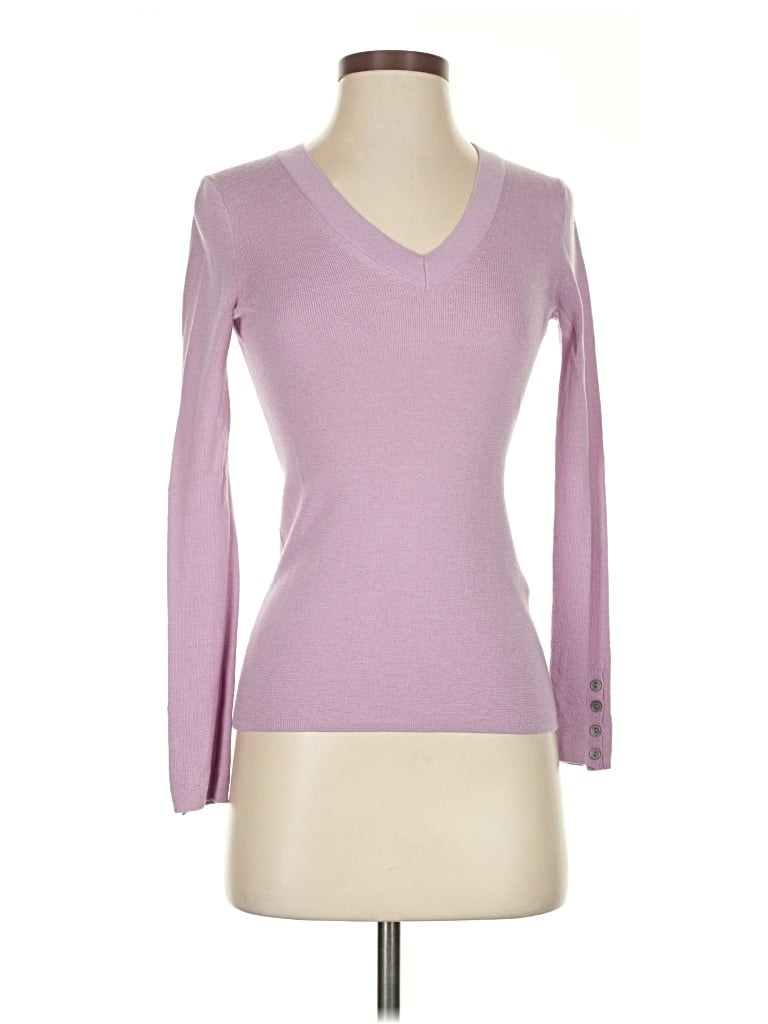 Pre-owned Banana Republic Wool Pullover Sweater In Purple