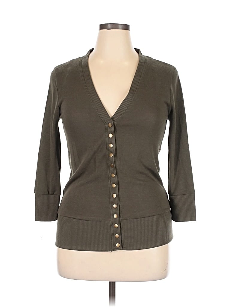Pre-owned Zenana 3/4 Sleeve Blouse In Brown