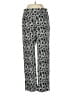 Krazy Larry Print Black Casual Pants Size 4 - photo 1