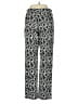 Krazy Larry Print Black Casual Pants Size 4 - photo 2