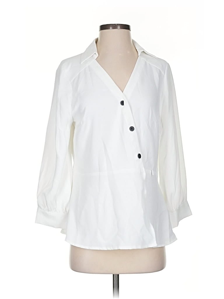 Pre-owned Vince Camuto 3/4 Sleeve Blouse In White