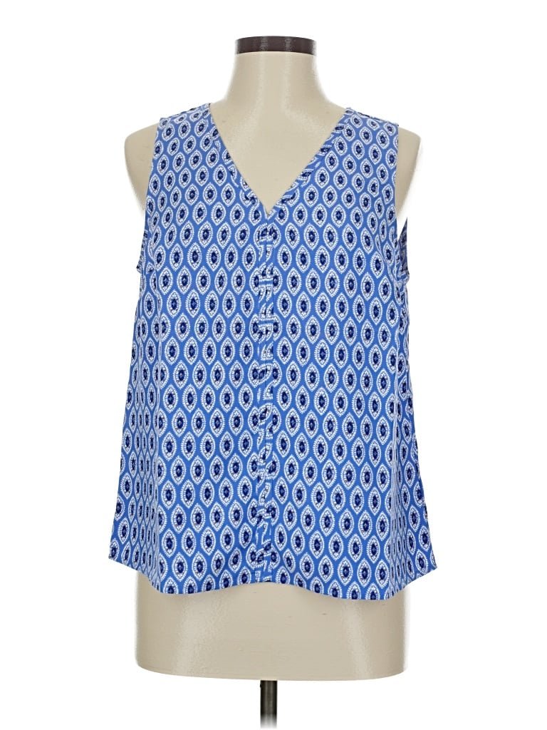 J.CREW FACTORY STORE Pre-owned Sleeveless Blouse In Blue