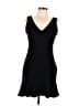 Aqua Solid Black Cocktail Dress Size M - photo 1