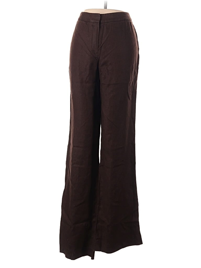 Pre-owned Lafayette 148 Linen Pants In Brown