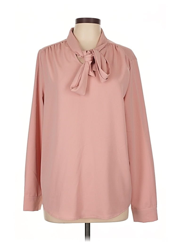 Pre-owned Unbranded Long Sleeve Blouse In Pink